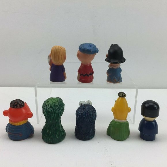 Vintage Sesame Street Peanuts Muppets Figures Finger Puppet Lot - Picture 4 of 7